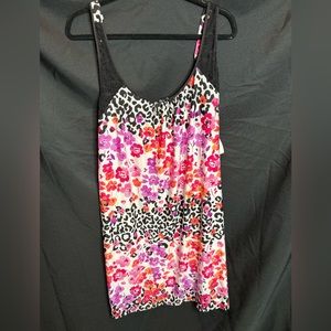 NWT Secret Treasures Plus Sz 2x Animal Print Lingerie chemise Babydoll Lace Gown